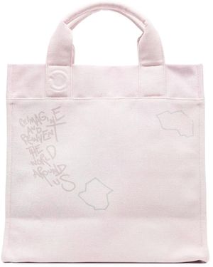 Objects IV Life Bolso Shopper Con Logo Estampado - Rosa