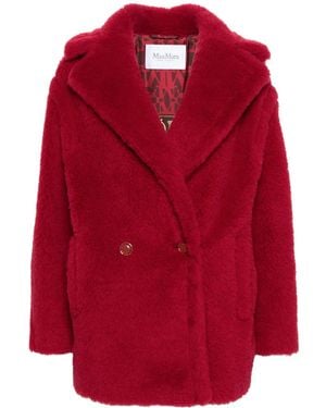 Max Mara Biscuit Shearling Effige Sleeveless Coat in Brown