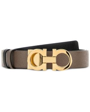 Ferragamo Mud Reversible Belt - White