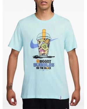Nike T-Shirt mit grafischem Print - Blau