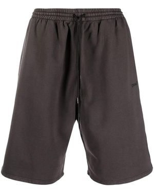 Off-White c/o Virgil Abloh Diag-Stripe Cotton Shorts - Grey