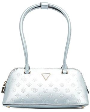 Guess Bolso bowling con relieve - Blanco