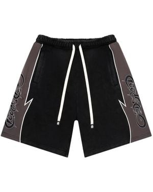Godspeed Drawstring Graphic Shorts - Black