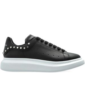 McQueen Leather Trainers - Black
