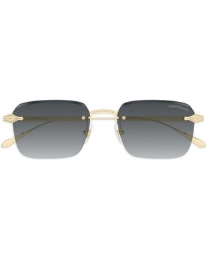 Montblanc Square-Frame Sunglasses - Gray