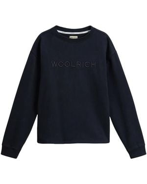Woolrich フリースジャージー Tシャツ - ブルー