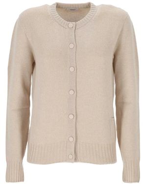 Agnona Button-Up Knitted Cardigan - Natural