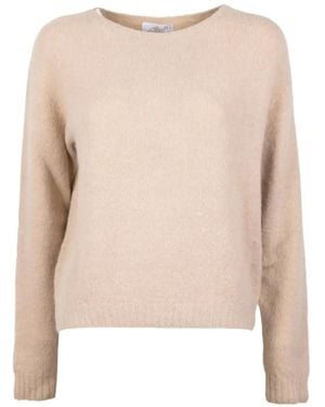 Vicario Cinque Fine-Knit Round-Neck Sweater - Natural