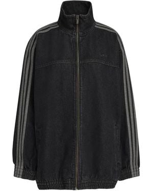 adidas Firebird Adilenium Striped Zip Jacket - Black