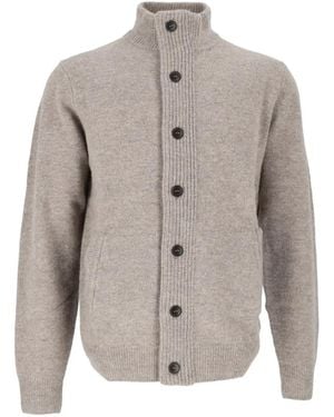 Barbour Essential Cardigan Mit Reißverschluss - Weiß
