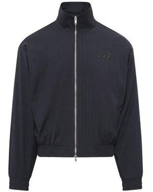 Kidsuper Veste Eye Patch À Fines Rayures - Blue