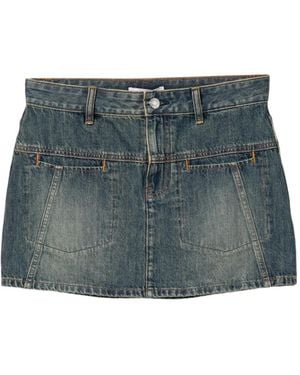 Helmut Lang Denim Mini Skirt - Blue