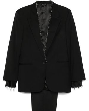 Eraldo Frayed Suit - Black