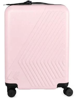 K-Way Eudoxie Logo-Embossed Luggage - Pink