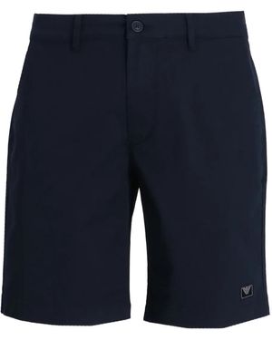 Emporio Armani Shorts Mit Logo-Patch - Blau