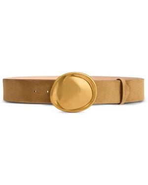 KHAITE Leather Belt - Metallic
