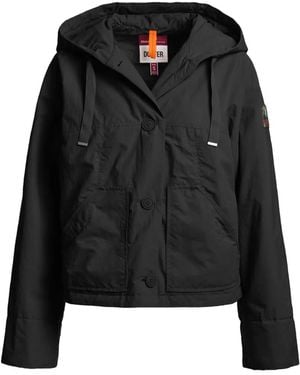 Parajumpers Rosemary Hooded Button-Down Jacket - Black