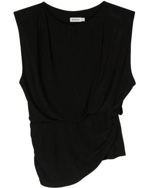 Jonathan Simkhai Daton Draped Top - Black