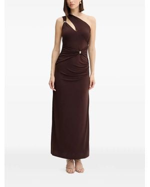Hervé Léger Aurora Cut-Out Ring-Detail Maxi Dress - Purple