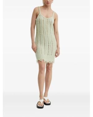 Résumé Openwork Frayed Dress - Green