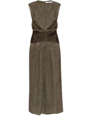 IRO Vestido largo con hombreras - Neutro