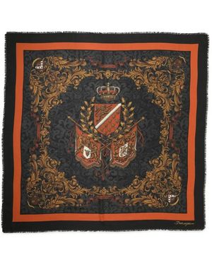 Dolce & Gabbana Sciarpa Con Frange - Marrone
