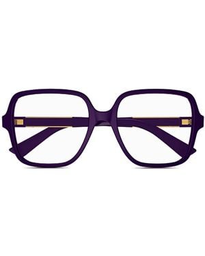 Gucci Brille Mit Eckigem Gestell - Blau