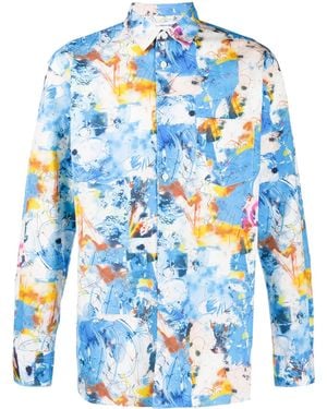 Comme des Garçons All-Over Print Shirt - Blue
