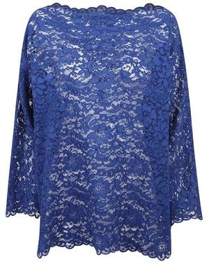 Gianluca Capannolo Blouse À Empiècements En Dentelle - Bleu