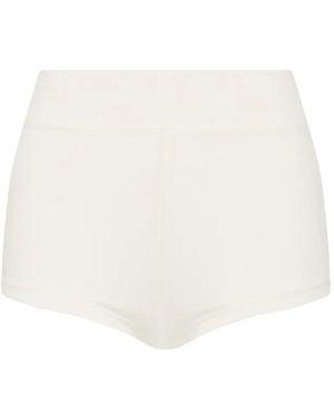 The Upside Fox Ribbed Shorts - White