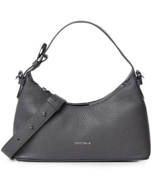 Coccinelle Grained Leather Tote Bag - Grey