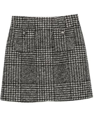 N°21 Karierter Anzug Mit Knopfdetail - Grau