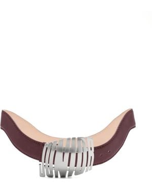 Jean Paul Gaultier Wavy Leather Belt - Pink