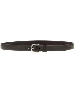 ZERBINI CLAUDIO Leather Belt - White