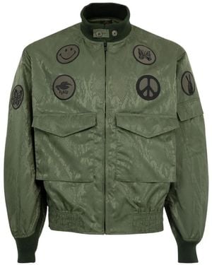 Needles Embroidered Patch Jacket - Green