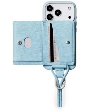 objcts.io Grained Leather Strap Iphone Case - Blue