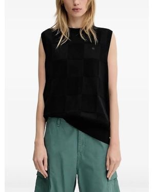 Carhartt Top sin mangas con motivo cuadrado - Negro
