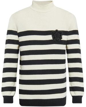 Balmain Jersey a rayas - Blanco