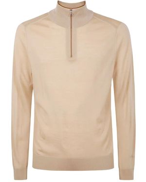 Paul Smith Jumper Zip Neck - Natural