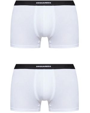 DSquared² Boxer En Jacquard À Logo - Bleu