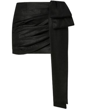 Pinko リボンディテール ドレープスカート - ブラック