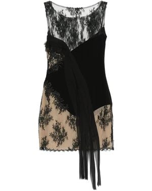 Gemy Maalouf Lace-Panelled Minidress - Black