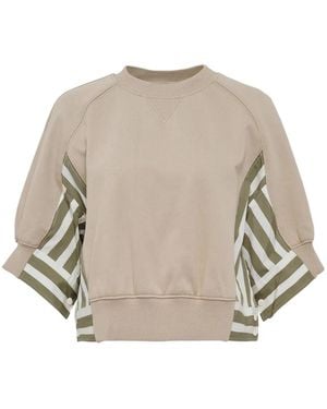 3.1 Phillip Lim Striped-Panel Sweatshirt - Natural