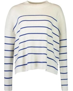La Ligne Leo Striped Jumper - White
