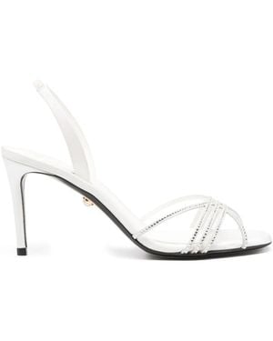 ALEVI 80Mm Crystal-Embellished Sandals - White