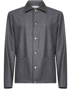 D4.0 Giacca Con Tasca Applicata - Grigio