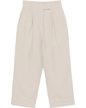 Margaret Howell Pleated Cropped Pants - White