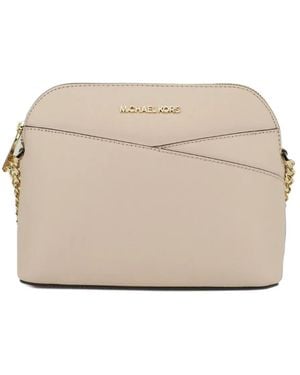 Michael Kors Medium Jet Set Travel Leather Crossbody Bag - Natural