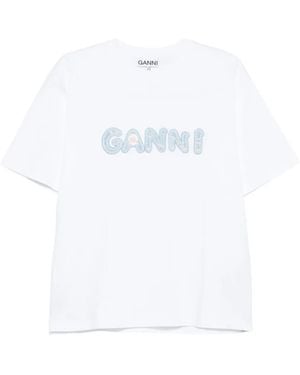 Ganni Logo T-Shirt - White