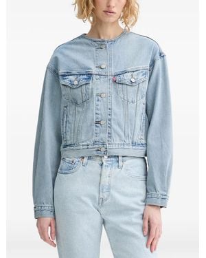 Levi's Shrunken 90S Collarless Denim Jacket - Blue